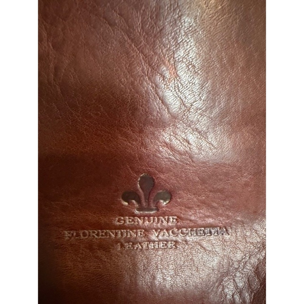 Dooney & Bourke Florentine Vacchetta Leather Hobo Bag Brown Shoulder Bag Pockets - Picture 3 of 10